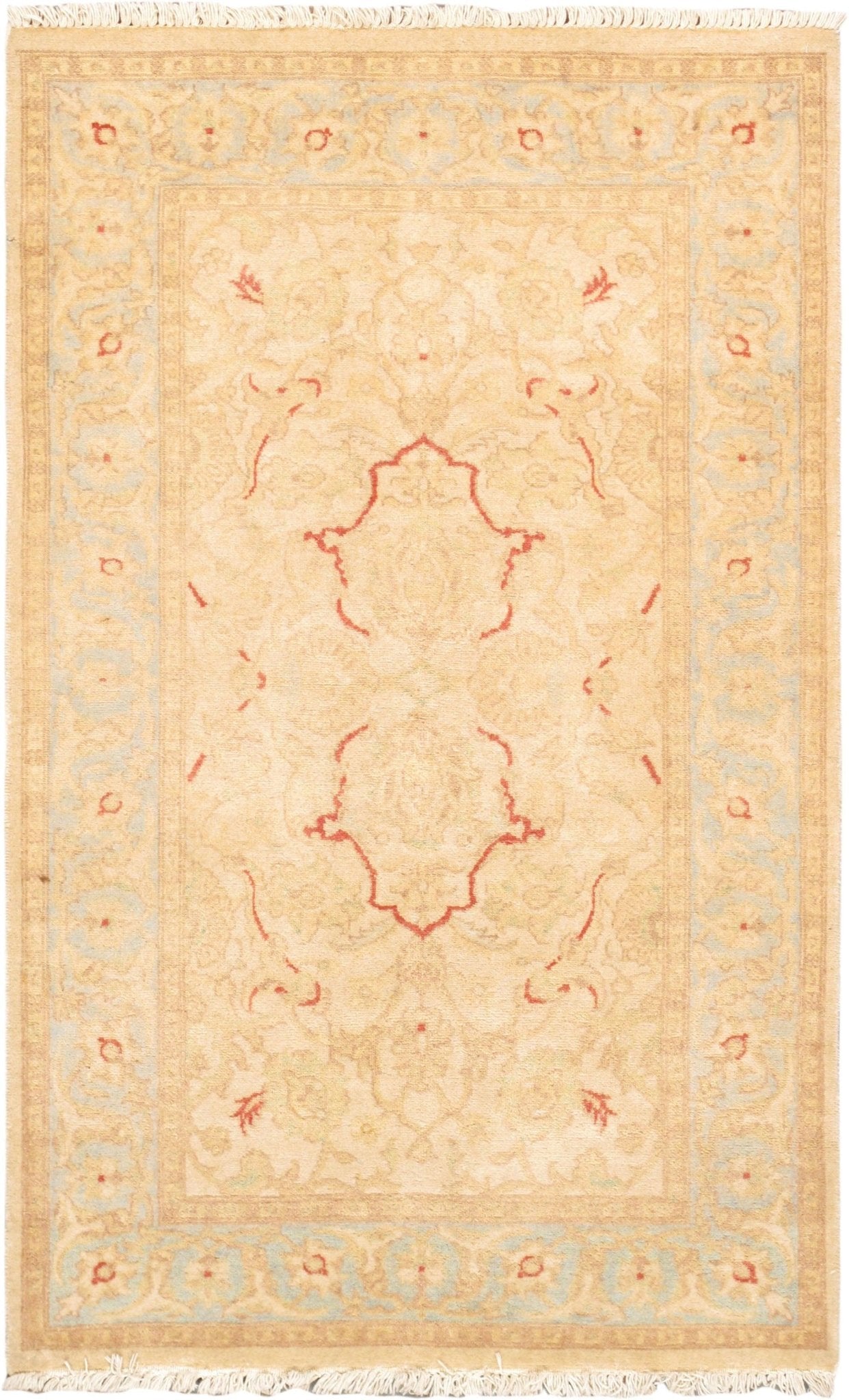 Canvello Tabriz Hand - Knotted Lamb's Wool Area Rug - 3'1" X 5' - Canvello