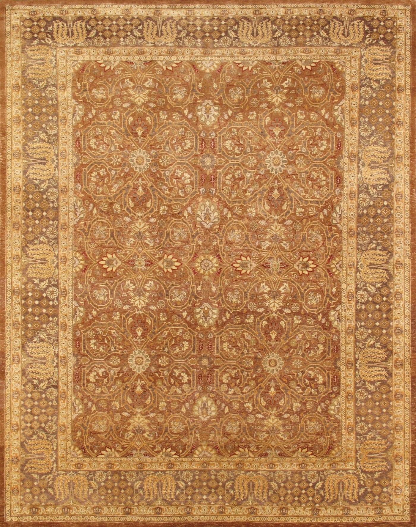 Canvello Tabriz Hand - Knotted Lamb's Wool Area Rug - 6'1" X 9'3" - Canvello