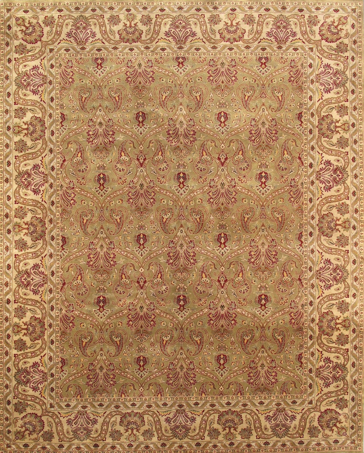 Canvello Tabriz Hand - Knotted Lamb's Wool Area Rug - 7'11" X 9'11" - Canvello