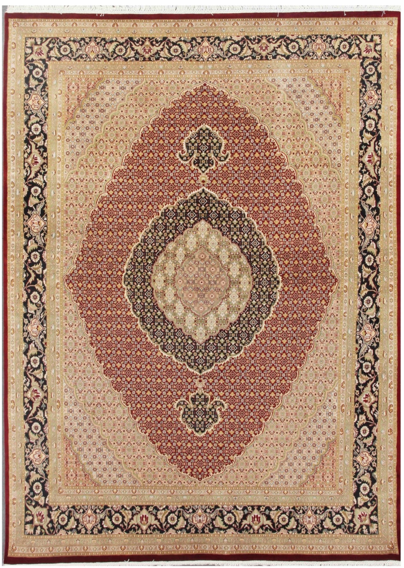 Canvello Tabriz Hand - Knotted Lamb's Wool Area Rug - 8' X 10'8" - Canvello