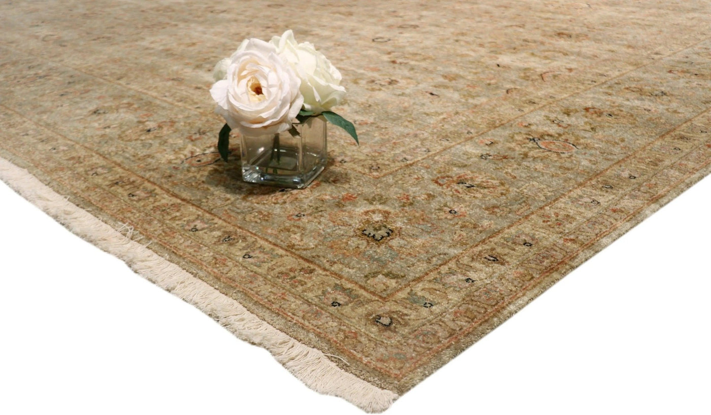 Canvello Tabriz Hand - Knotted Lamb's Wool Area Rug - 8'10" X 11'10" - Canvello