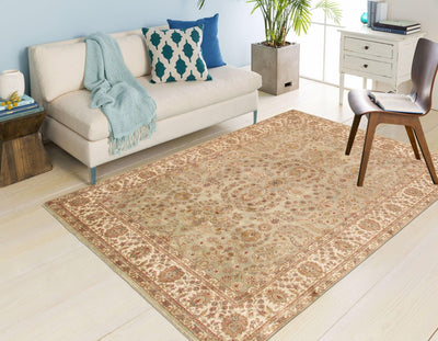 Canvello Tabriz Hand - Knotted Lamb's Wool Area Rug - 8'10" X 11'11" - Canvello