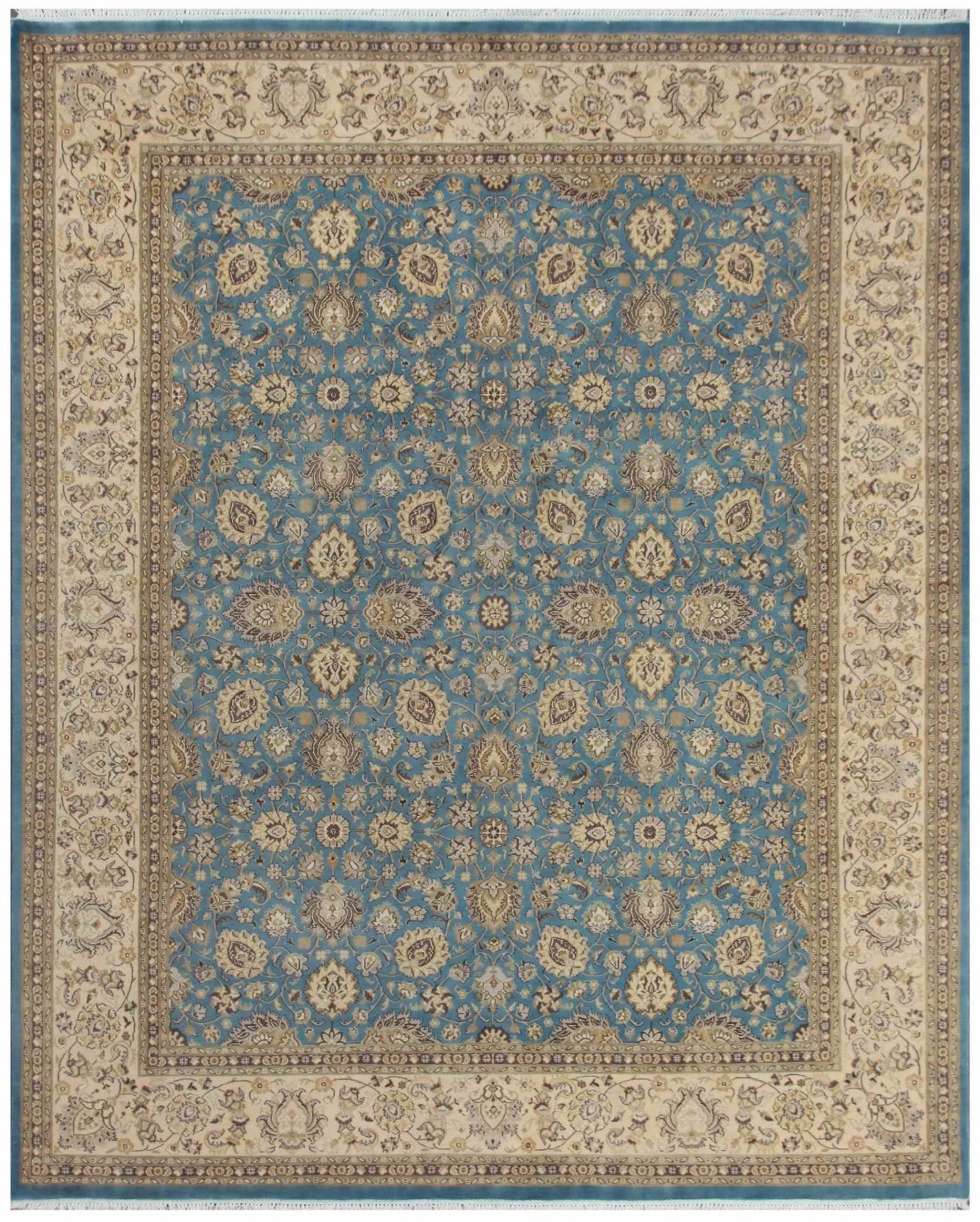 Canvello Tabriz Hand - Knotted Lambs Wool Area Rug - 8'4" X 10'3" - Canvello