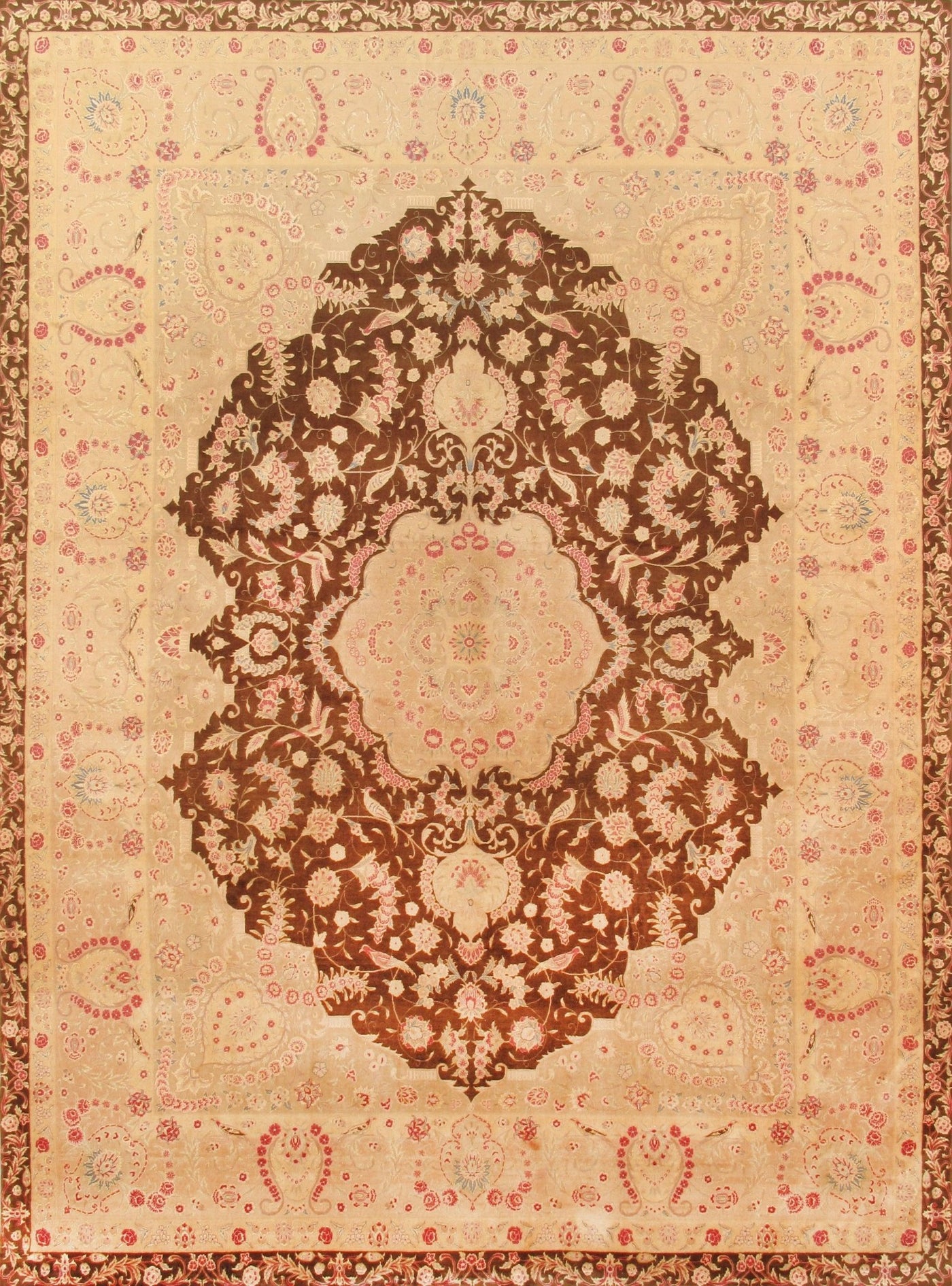 Canvello Tabriz Hand - Knotted Lamb's Wool Area Rug - 8'7" X 11'4" - Canvello