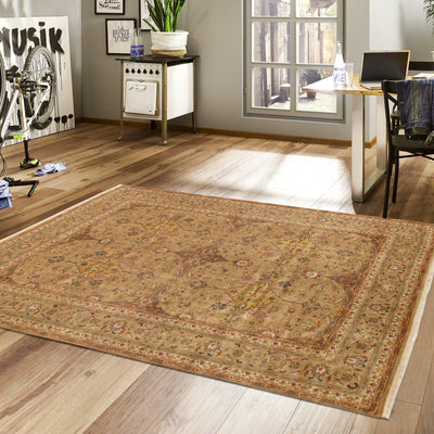 Canvello Tabriz Hand - Knotted Lamb's Wool Area Rug - 9' X 11'10" - Canvello