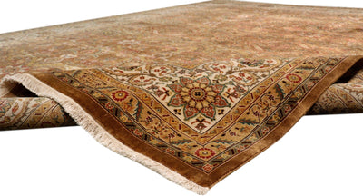 Canvello Tabriz Hand - Knotted Lamb's Wool Area Rug - 9' X 11'11" - Canvello