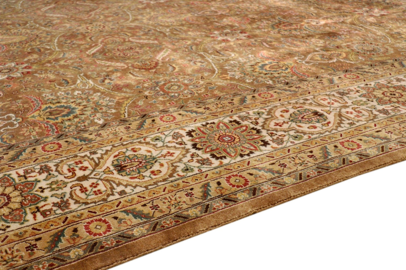 Canvello Tabriz Hand - Knotted Lamb's Wool Area Rug - 9' X 11'11" - Canvello