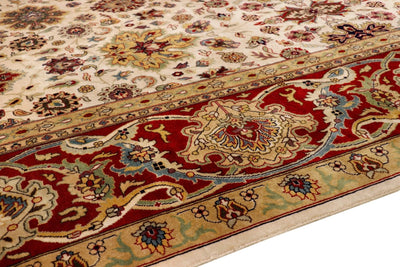 Canvello Tabriz Hand - Knotted Lamb's Wool Area Rug - 9' X 11'9" - Canvello