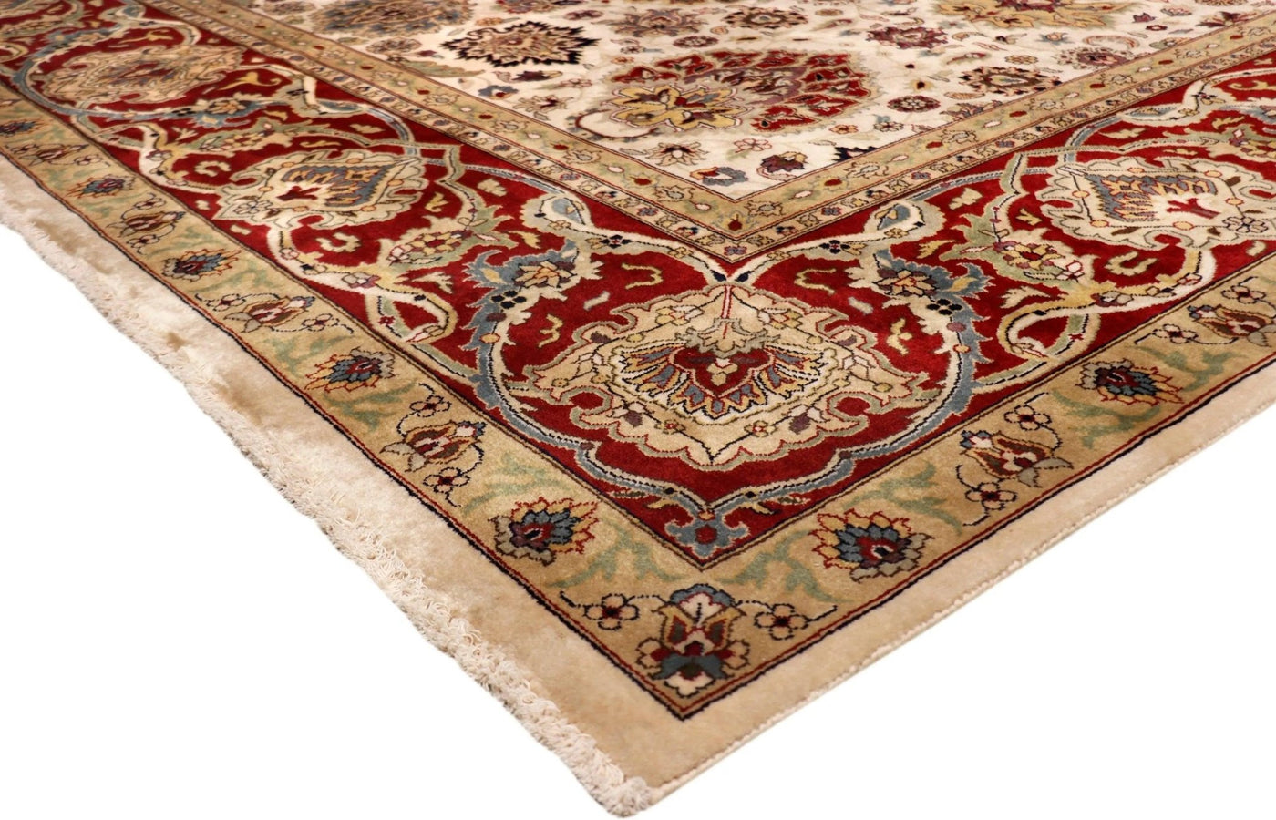 Canvello Tabriz Hand - Knotted Lamb's Wool Area Rug - 9' X 11'9" - Canvello