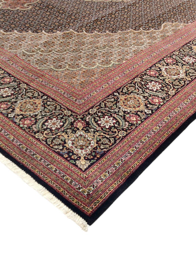 Canvello Tabriz Hand - Knotted Modern Silk Rug - 8'3" X 9'10" - Canvello