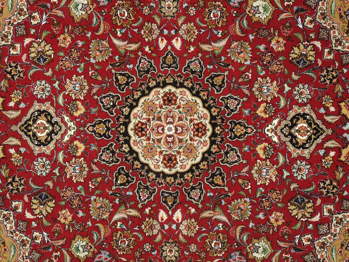 Canvello Tabriz Hand - Knotted Red Wool Area Rugs - 5'1" X 6'11" - Canvello