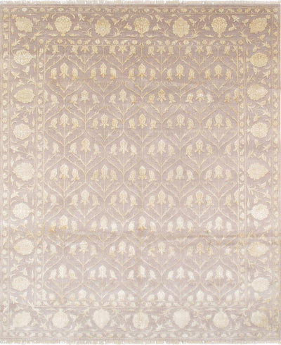 Canvello Tabriz Hand-Knotted Silk & Wool Area Rug- 7'11" X 9'9"