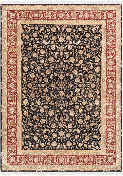 Canvello Tabriz Hand-Knotted Silk & Wool Area Rug- 9' X 12'