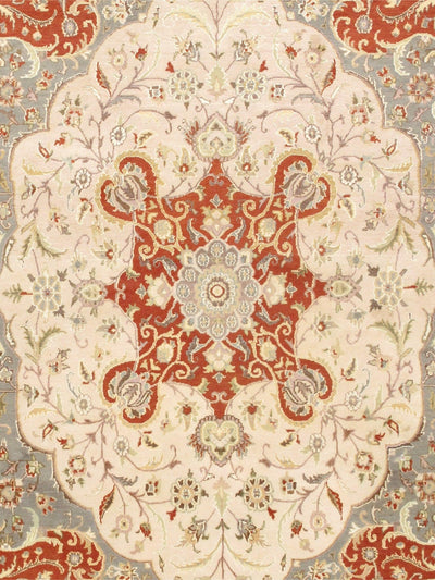 Canvello Tabriz Hand - Knotted Silk & Wool Area Rug - 9'11" X 14' - Canvello