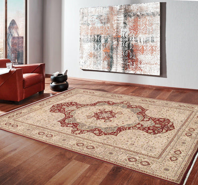 Canvello Tabriz Hand - Knotted Silk & Wool Area Rug - 9'11" X 14'3" - Canvello