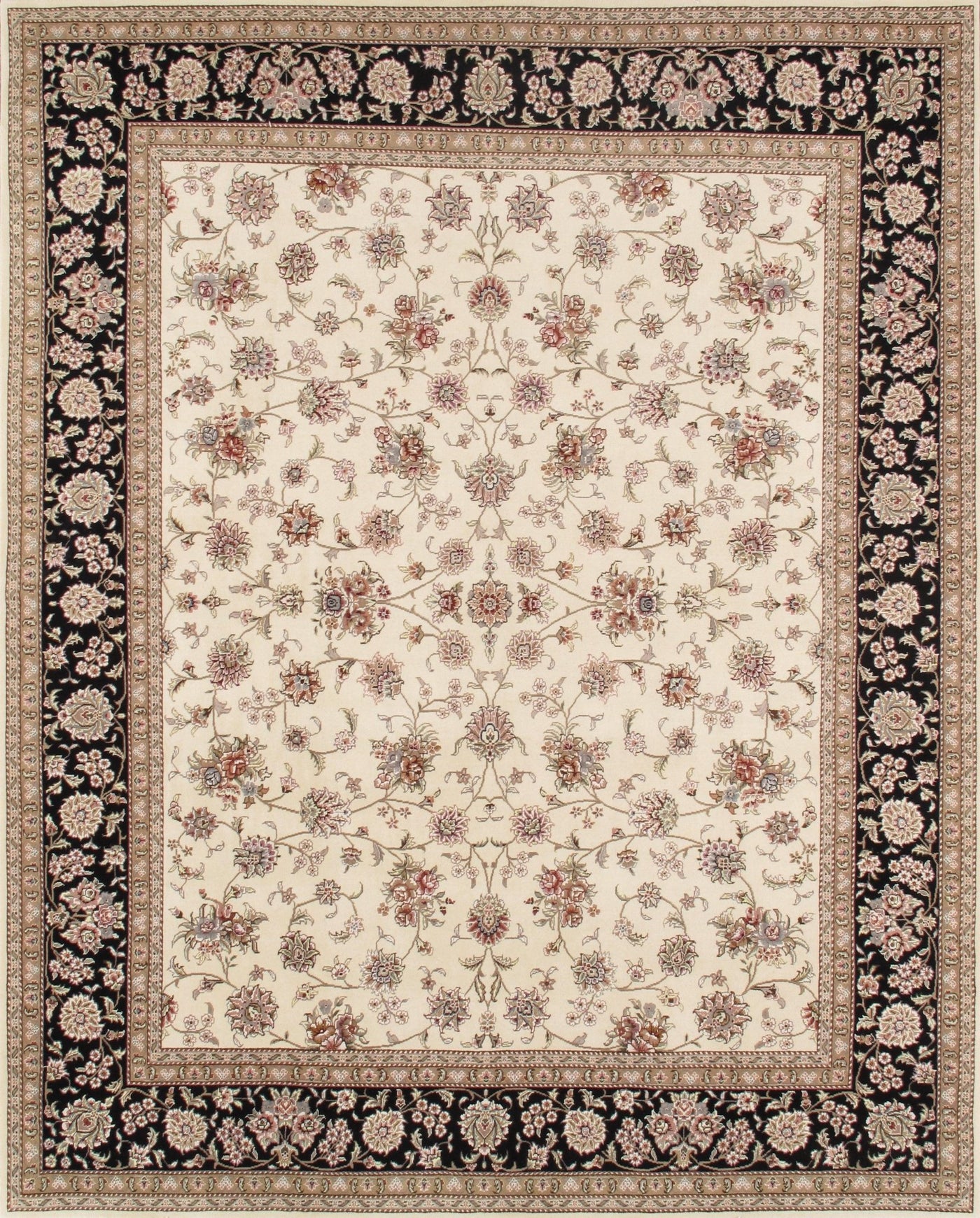 Canvello Tabriz Hand - Knotted Silk & Wool Runner 8' X 10' - Canvello