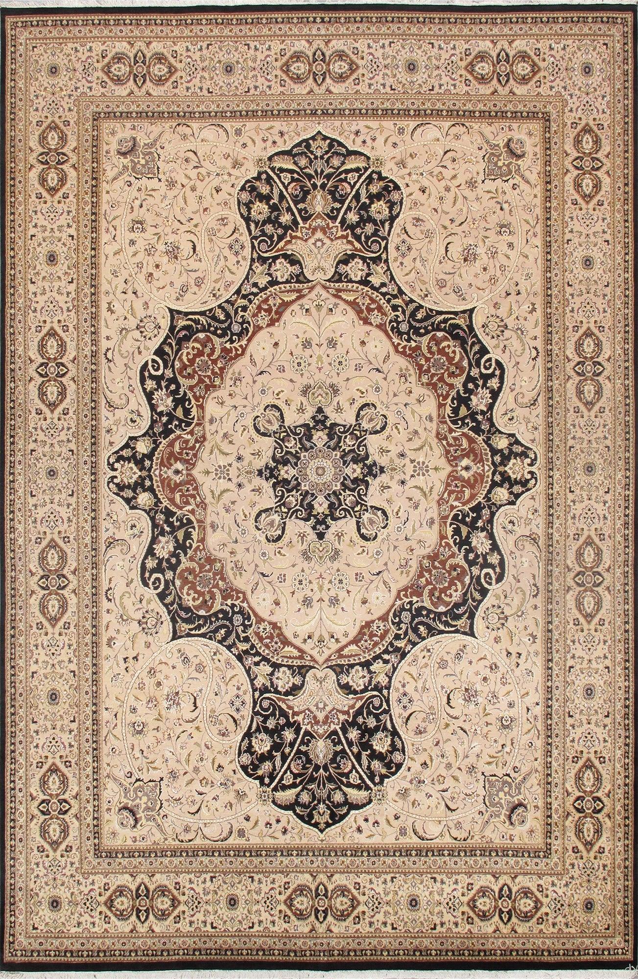 Canvello Tabriz Hand - Knotted Wool Area Rug - 9'10" X 15' - Canvello