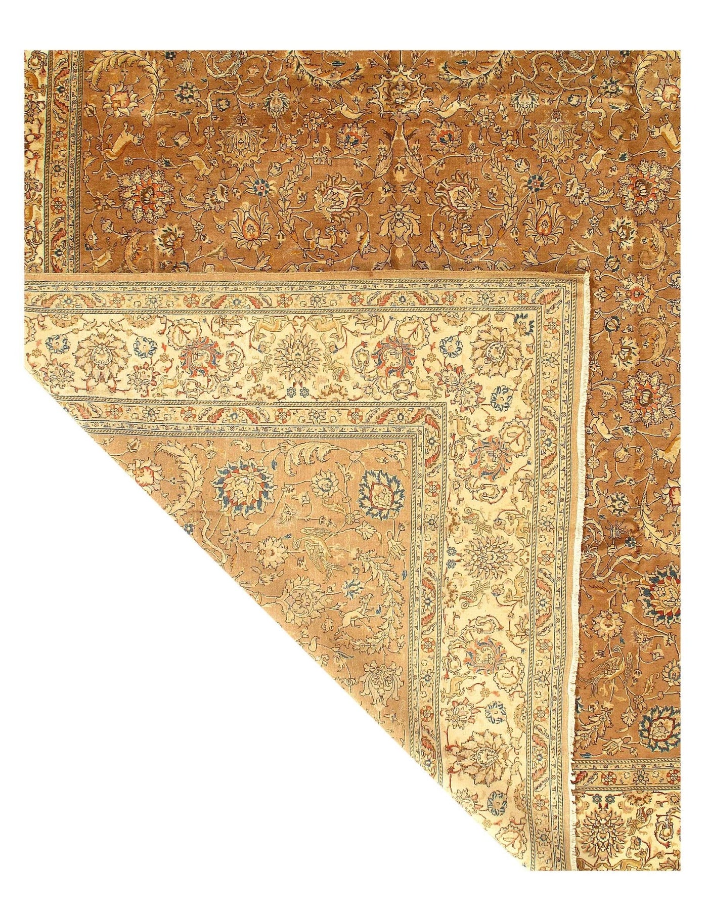 Canvello Tabriz Light Brown Rugs For Living Room - 9'9'' X 12'8'' - Canvello