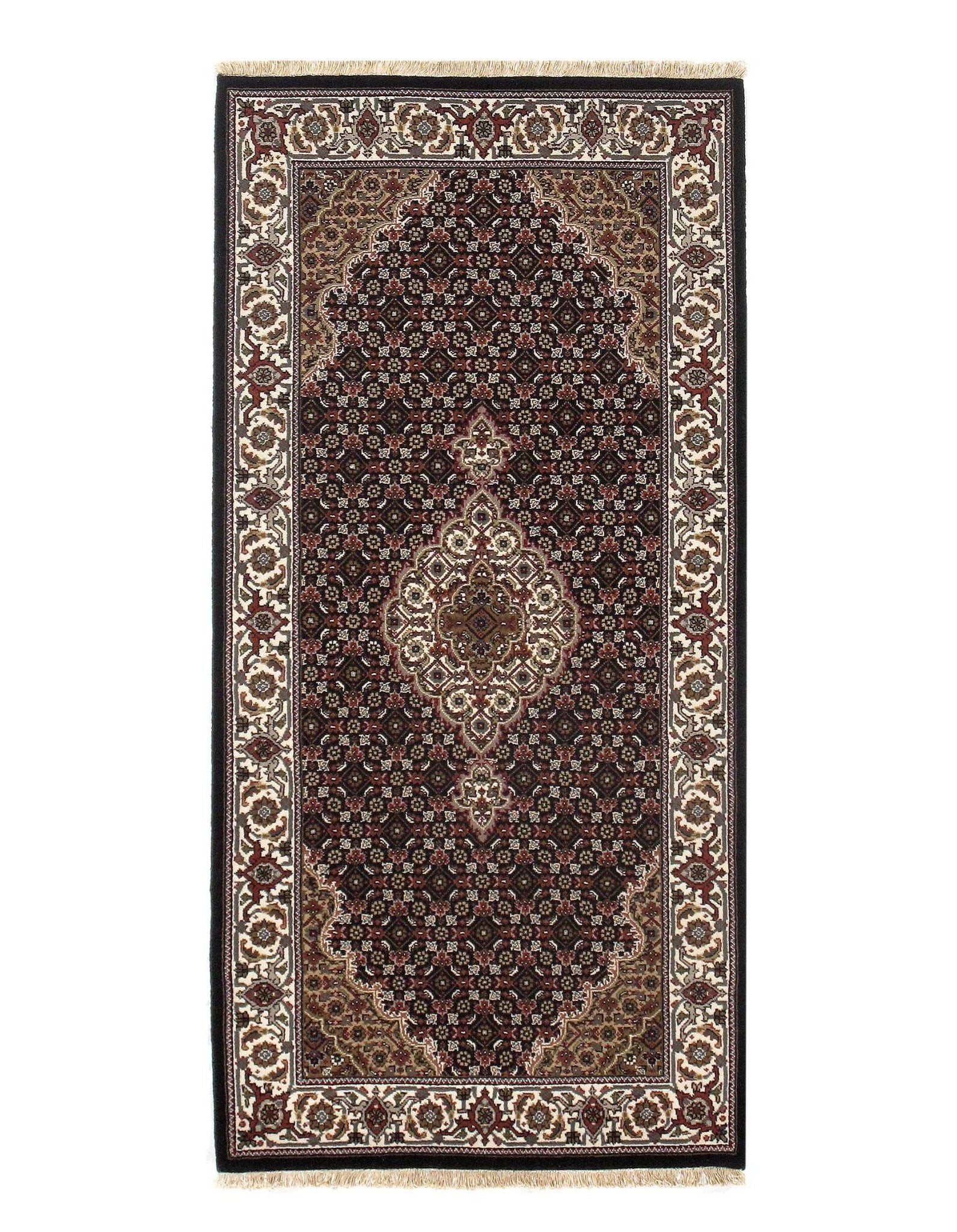 Canvello Hand-Tufted Bsilk & Wool Blue Area Rug- 5'1