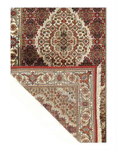 Canvello Tabriz Mahi Design Silk & Wool Rug - 2'5" X 4'7" - Canvello