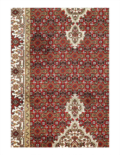 Canvello Tabriz Mahi Design Silk & Wool Rug - 2'8" X 8' - Canvello