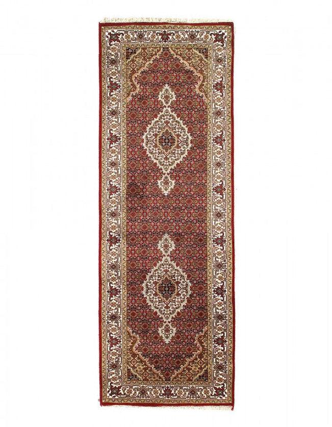 Canvello Tabriz Mahi Design Silk & Wool Rug - 2'8" X 8' - Canvello