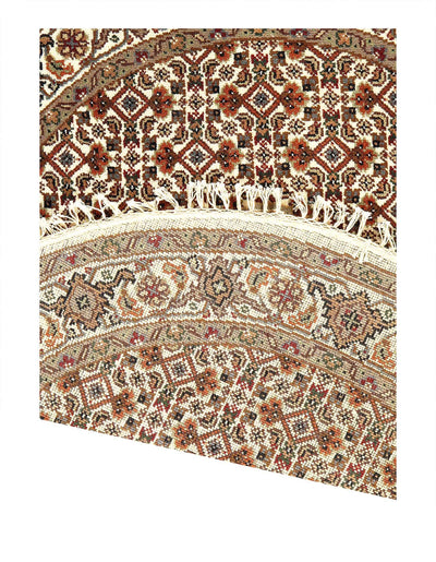 Canvello Tabriz Mahi Design Silk & Wool Rug - 3'4" X 3'4" - Canvello