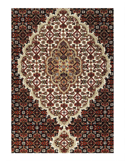 Canvello Tabriz Mahi Design Silk & Wool Rug - 4' X 6' - Canvello