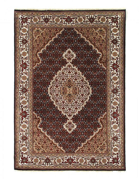 Canvello Tabriz Mahi Design Silk & Wool Rug - 4' X 6'
