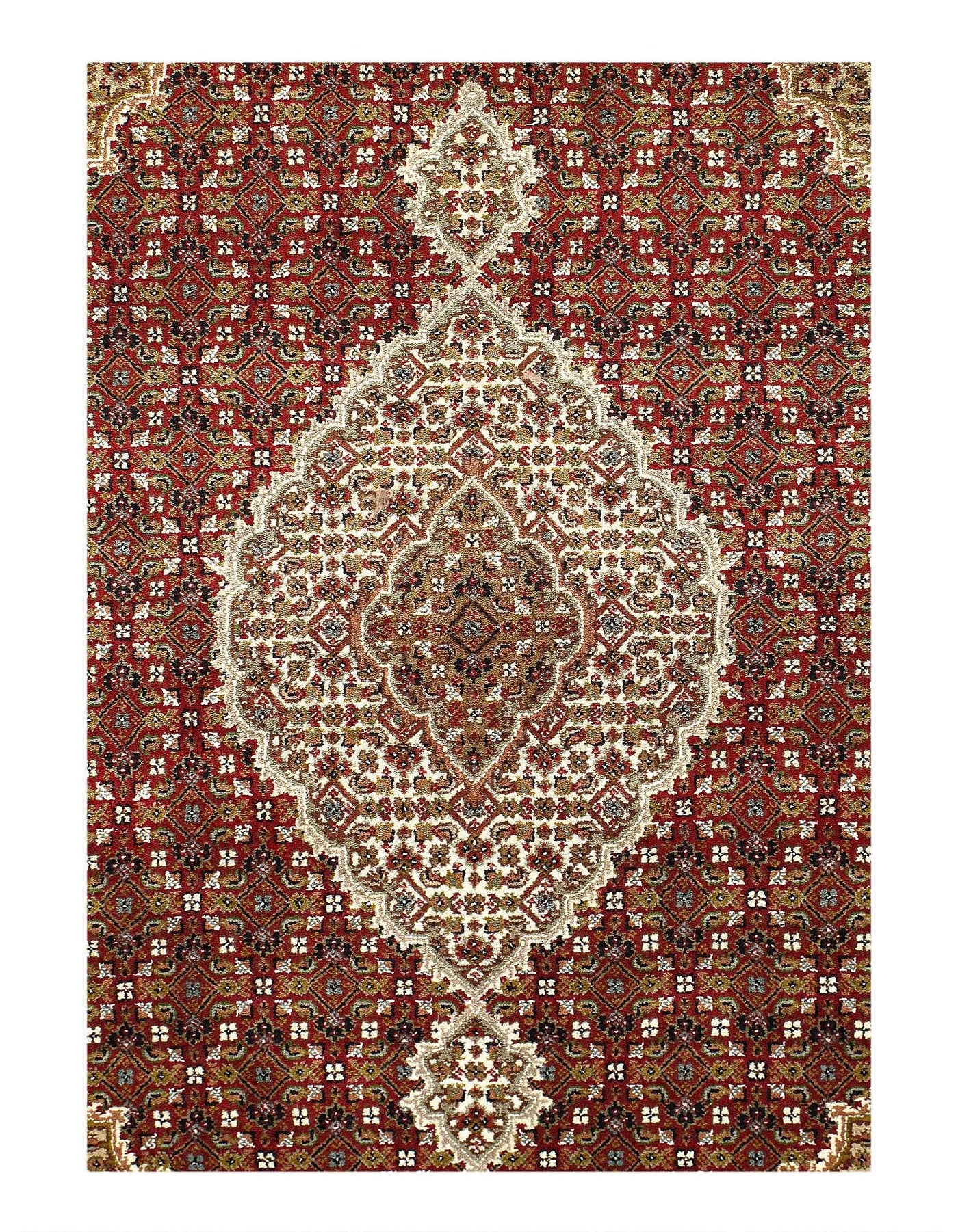 Canvello Tabriz Mahi Design Silk & Wool Rug - 4'8" X 6'9" - Canvello