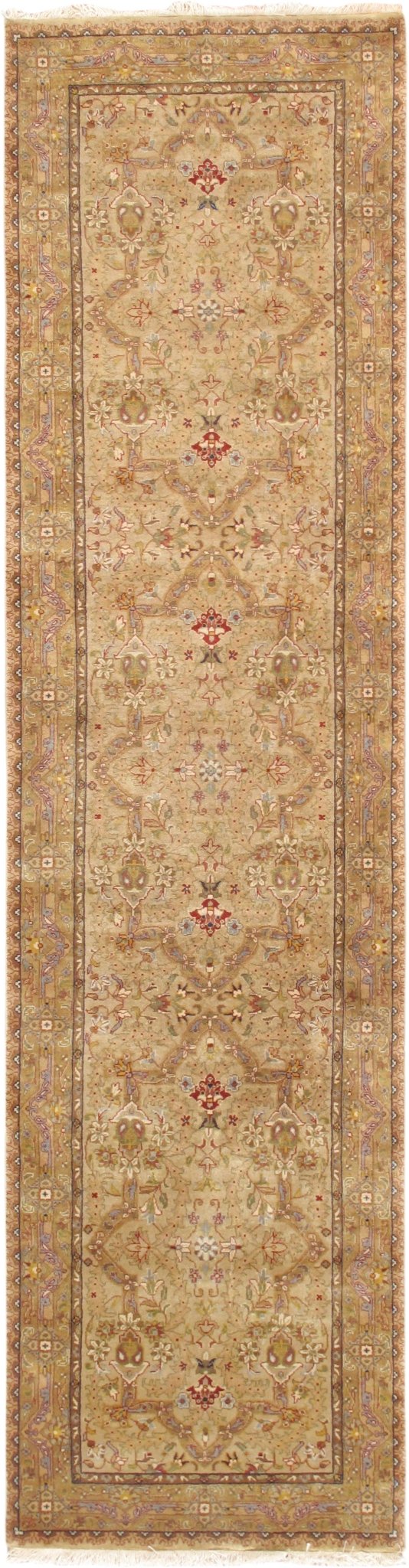 Canvello Tabriz Traditional Hand - Knotted Lamb's Wool Runner Rug - 2'9" X 13' - Canvello