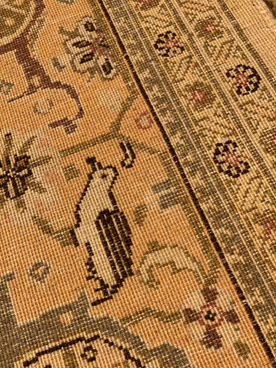 Canvello Tan Antique Persian Tabriz Rugs - 8'2" X 12'6"