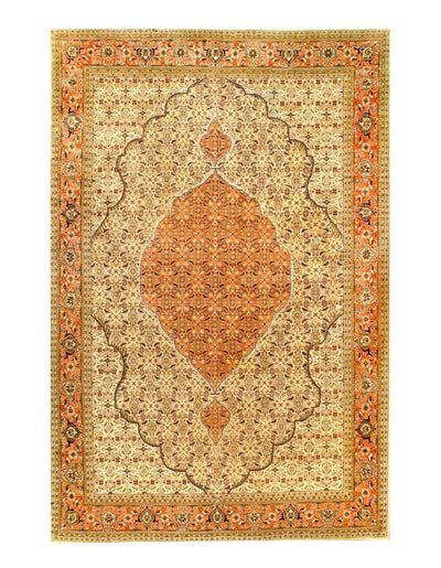 Canvello Tan Antique Silkroad Tabriz Rugs - 8'2" X 12'6" - Canvello