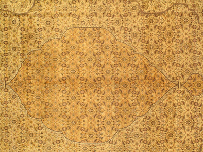 Canvello Tan Antique Silkroad Tabriz Rugs - 8'2" X 12'6" - Canvello