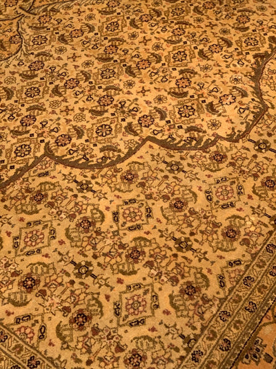 Canvello Tan Antique Silkroad Tabriz Rugs - 8'2" X 12'6" - Canvello