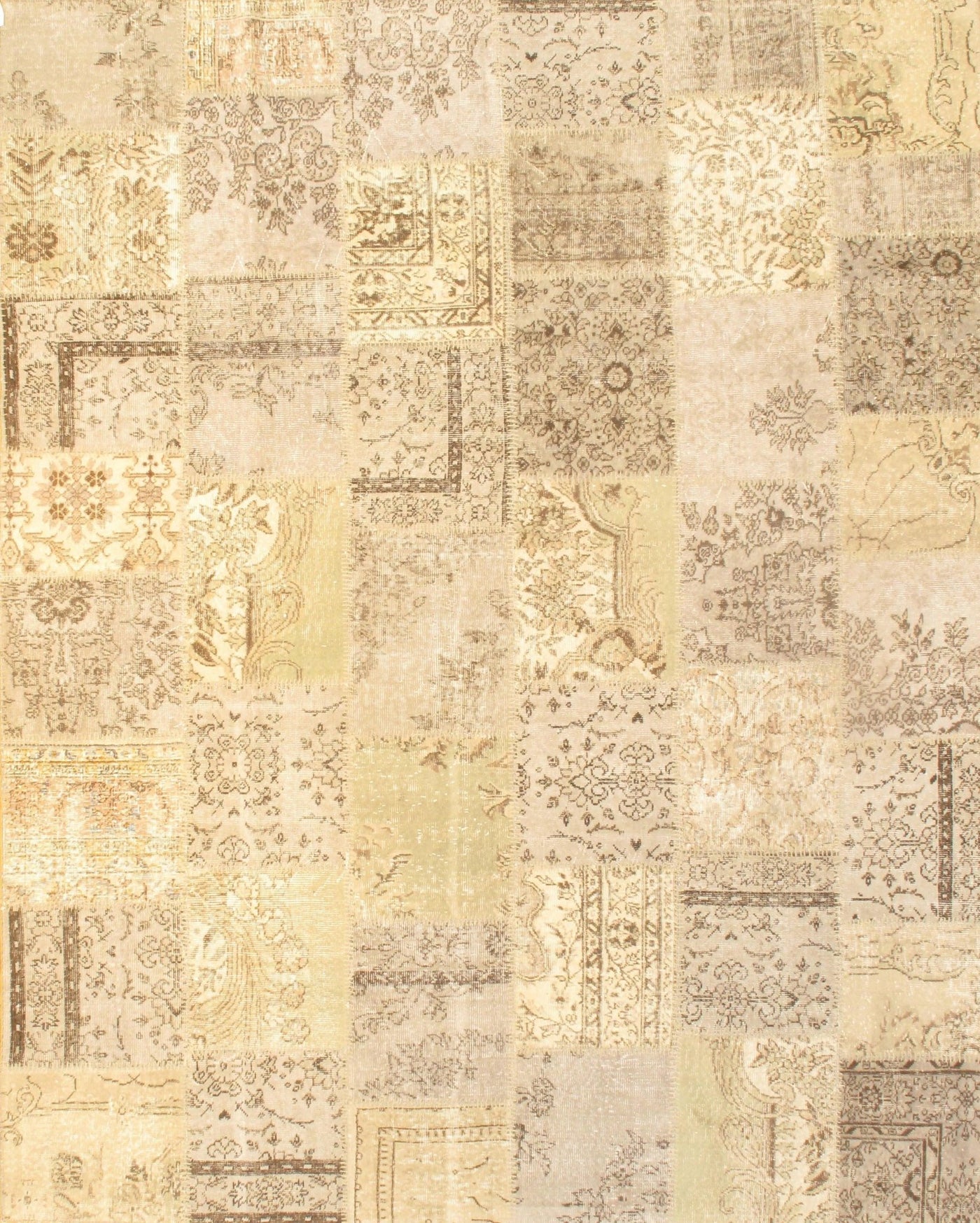 Canvello Tan Turkish Patchwork Rug - 8' X 10' - Canvello