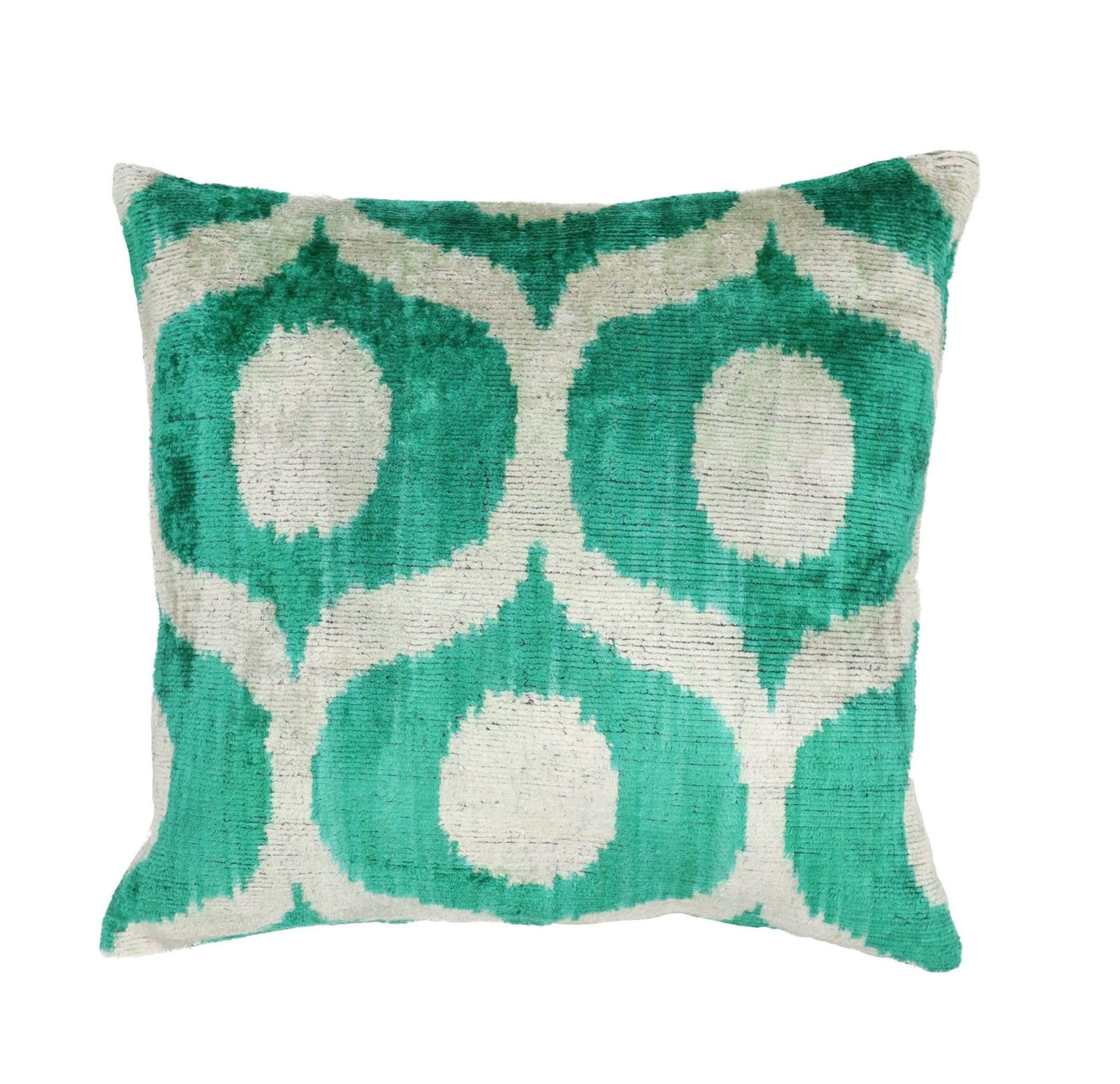 Canvello Throw Luxury Velvet Green Pillow | 16 x 16 in (40 x 40 cm) - Canvello