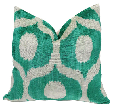 Canvello Throw Luxury Velvet Green Pillow | 16 x 16 in (40 x 40 cm) - Canvello