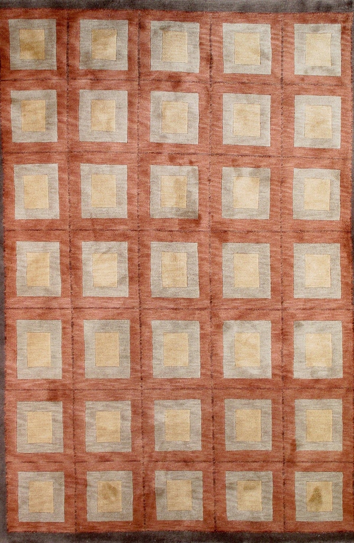 Canvello Tibetan Hand-Knotted Lamb's Wool Area Rug- 5'7" X 8'2"