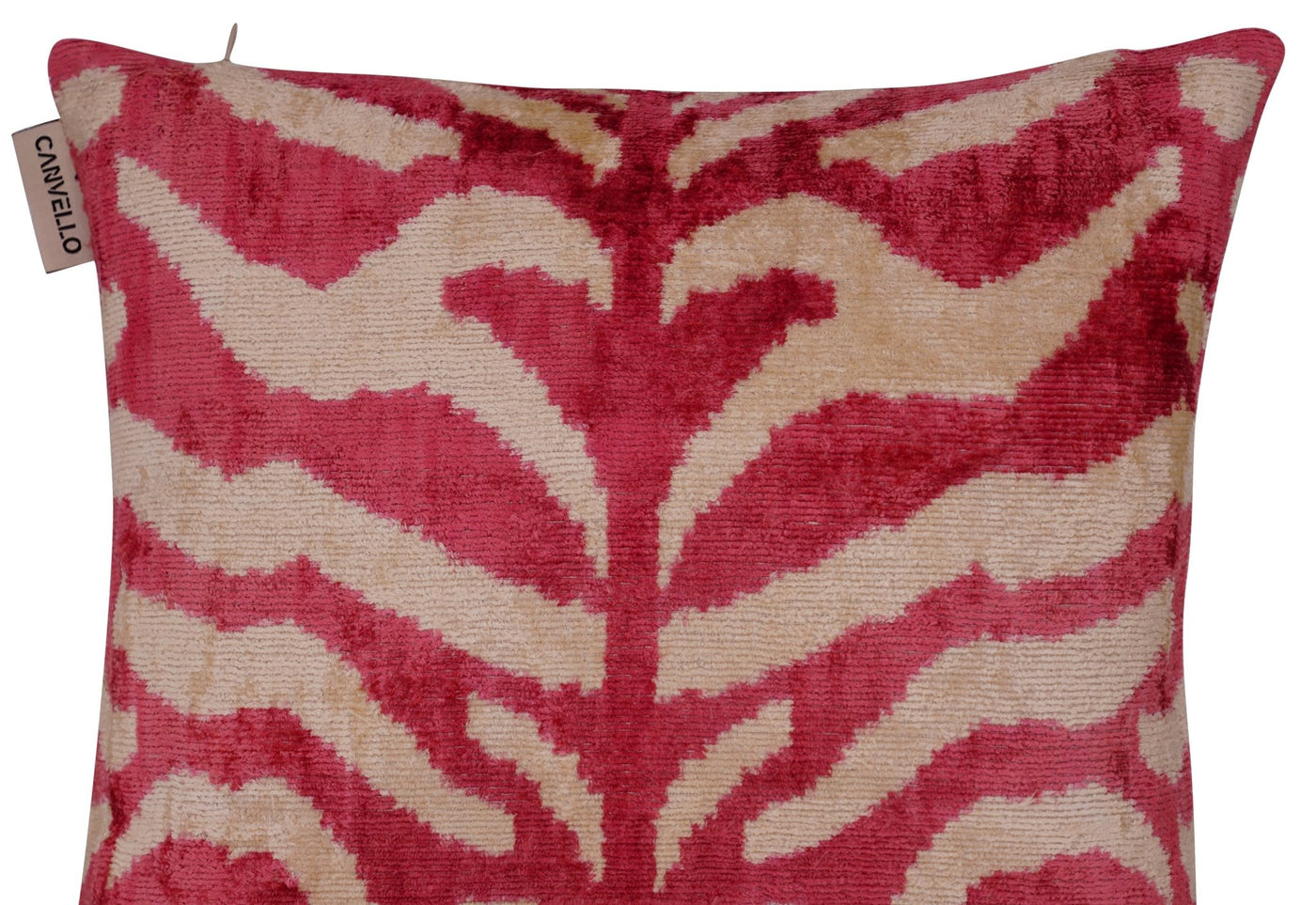 Canvello Tiger Print Pinkish Red Throw Pillows - 16x16 inch - Canvello