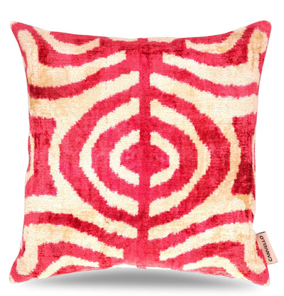 Canvello Tiger Print Pinkish Red Throw Pillows - 16x16 inch - Canvello