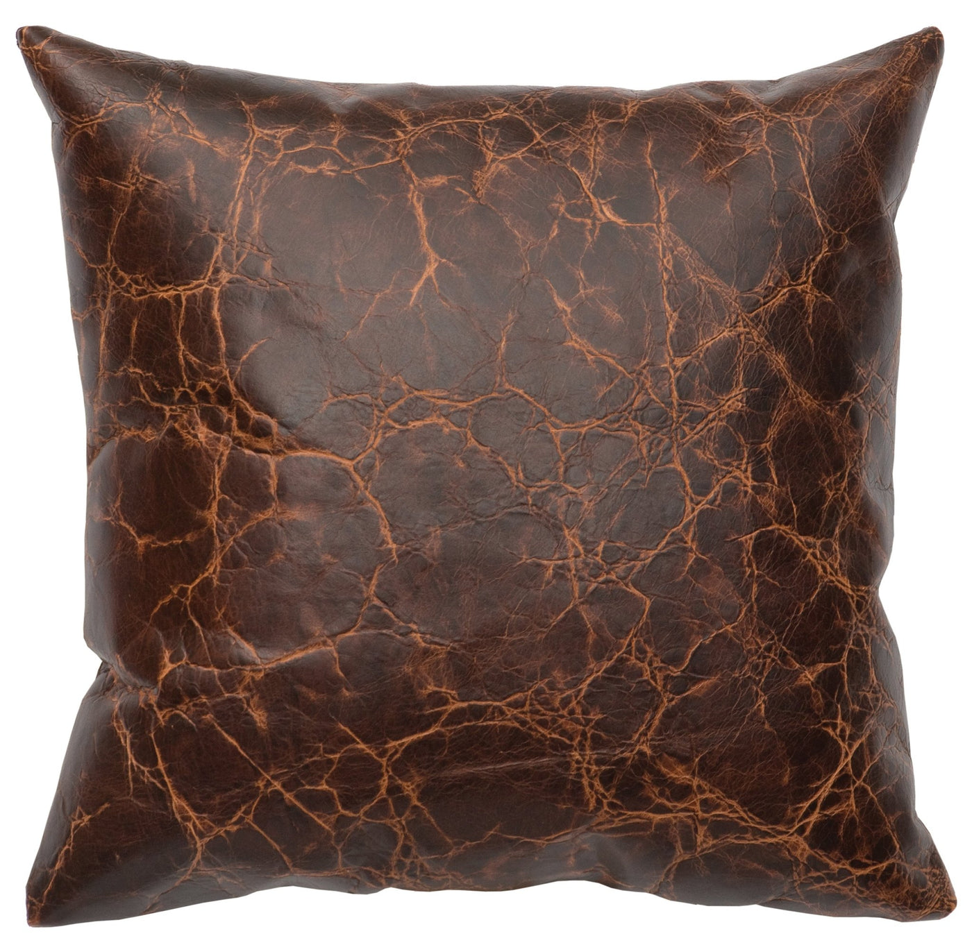 Canvello Timberlake Maple Leather Pillow - Fabric Back - 16" x 16" - Canvello