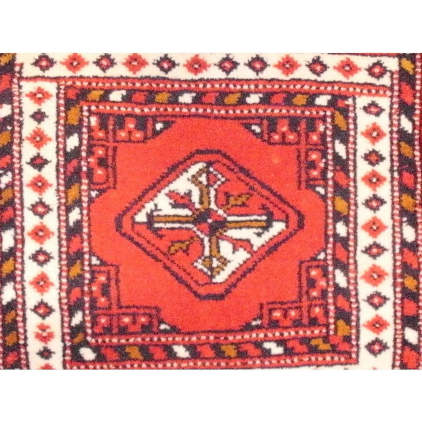Canvello Torkaman Antique Blue And Red Rug - 1'5"x1'5"