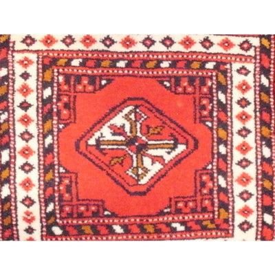 Canvello Torkaman Antique Blue And Red Rug - 1'5"x1'5" - Canvello