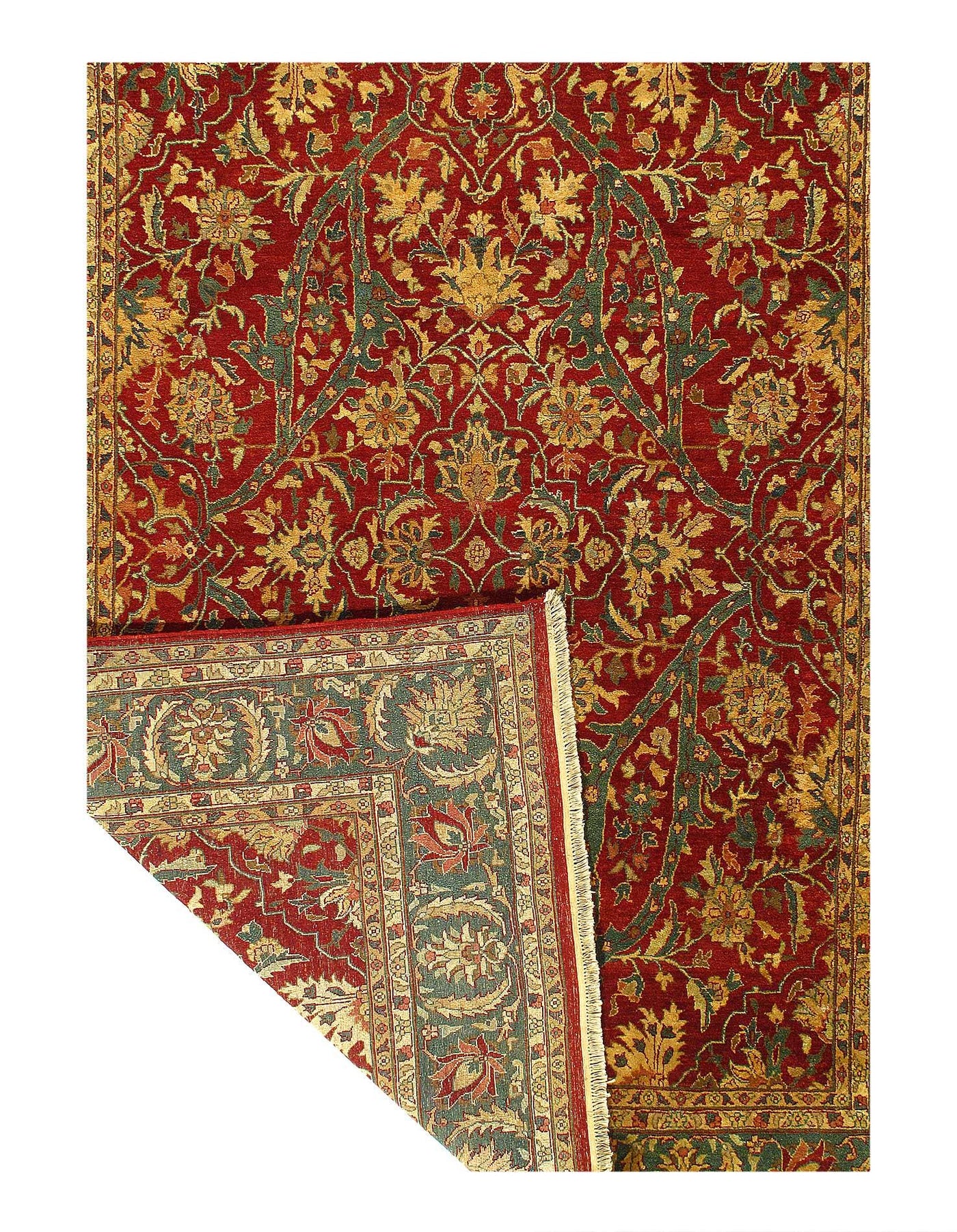 Canvello Tradional Fine Hand Knotted Agra Rug - 8' X 10'2'' - Canvello