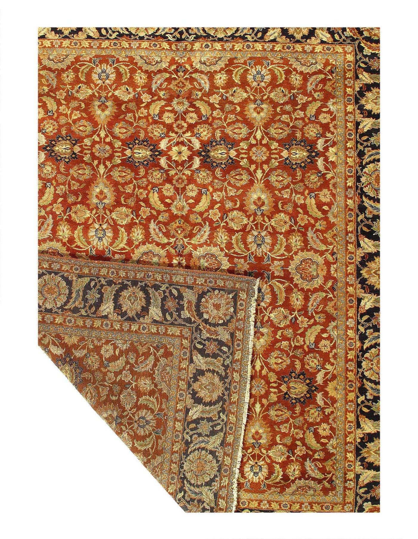 Canvello Tradional Fine Hand Knotted Agra Rug - 8'2'' X 10'1'' - Canvello