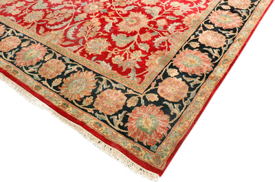 Canvello Traditional Agra Collection Hand - Knotted Lamb's Wool Area Rug - 8' X 15' - Canvello