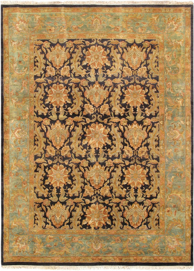 Canvello Traditional Agra Collection Hand - Knotted Lamb's Wool Area Rug - 9' X 12'5" - Canvello