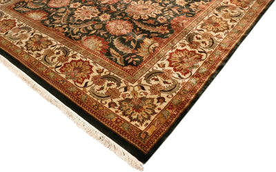 Canvello Traditional Agra Hand - Knotted Lamb's Wool Area Rug - 10'2" X 14' - Canvello