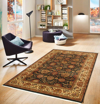 Canvello Traditional Agra Hand - Knotted Lamb's Wool Area Rug - 10'2" X 14' - Canvello